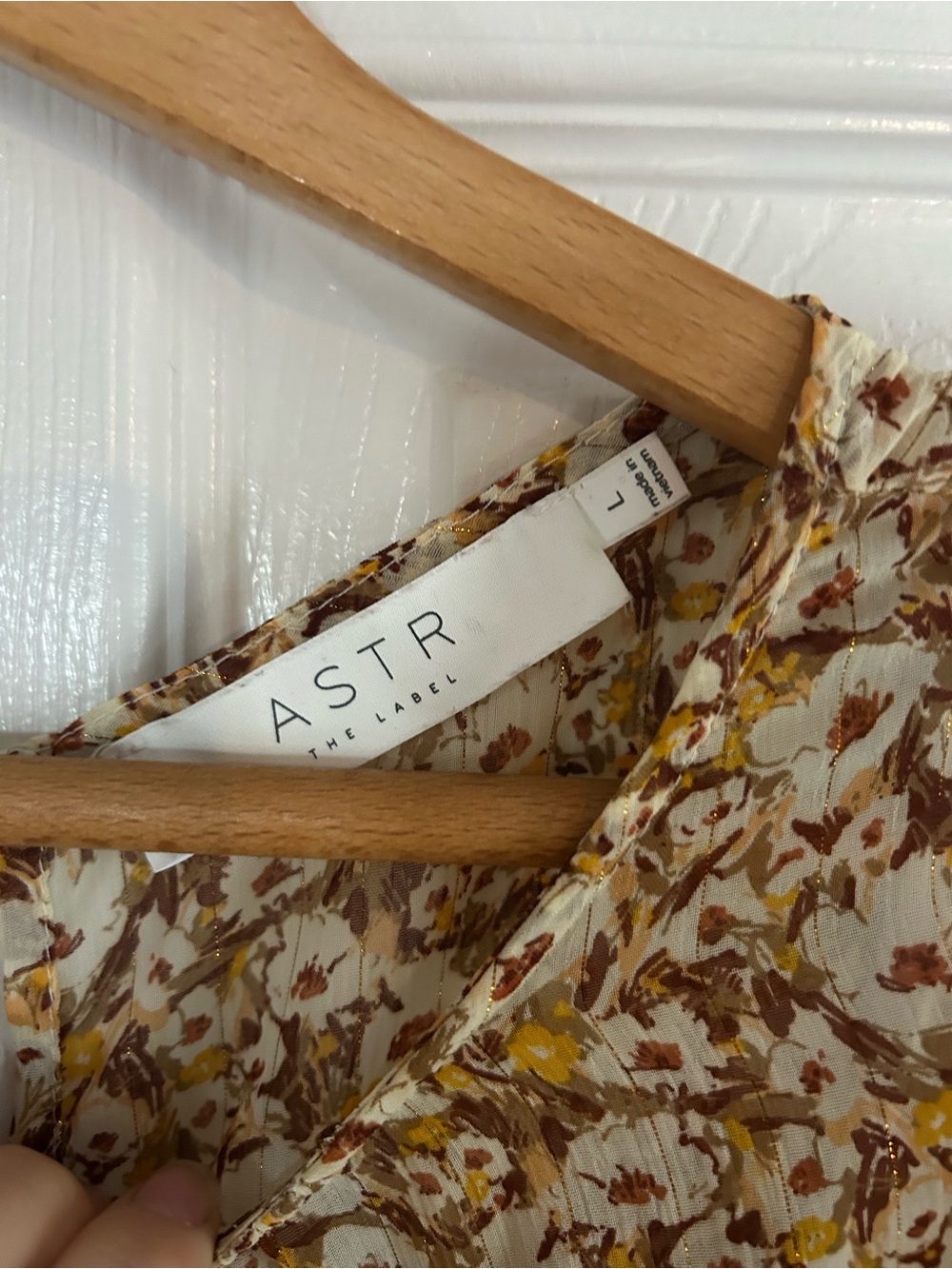 Astr Yellow Floral Dress with Flutter Sleeves - Picture 3 of 6